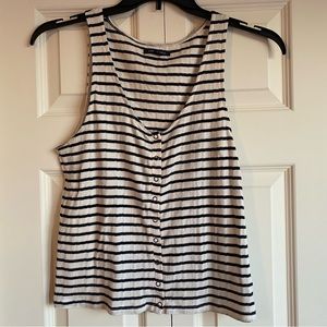 Striped Button Down Tank Top